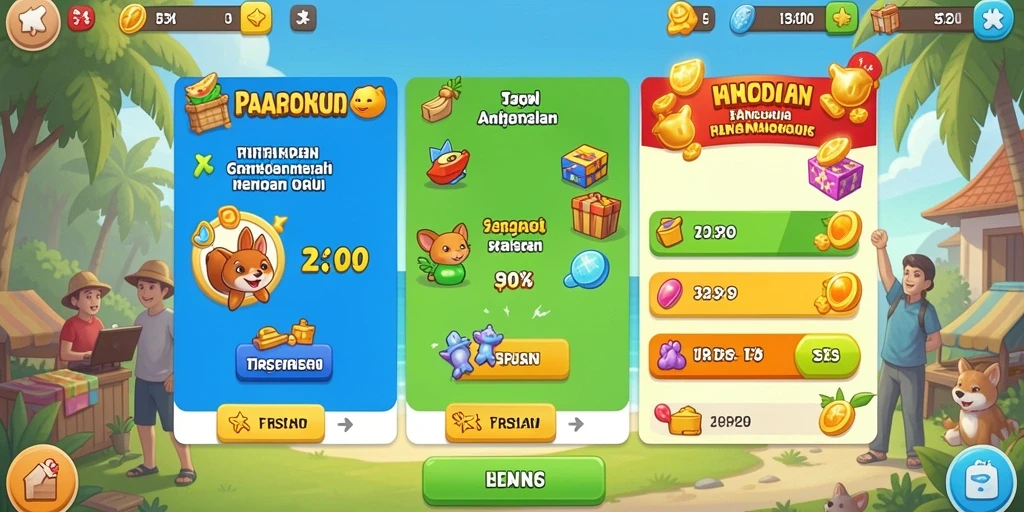 Screenshot menampilkan antarmuka permainan yang menarik.